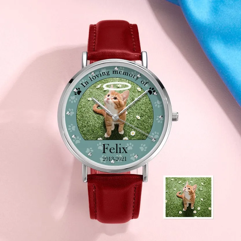 Custom Photo Watch Pet Loss Watch in Loving Pet Memorial Gifts