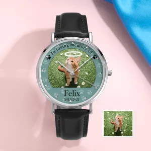 Custom Photo Watch Pet Loss Watch in Loving Pet Memorial Gifts