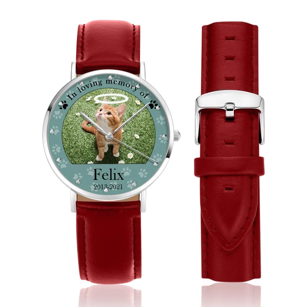 Custom Photo Watch Pet Loss Watch in Loving Pet Memorial Gifts