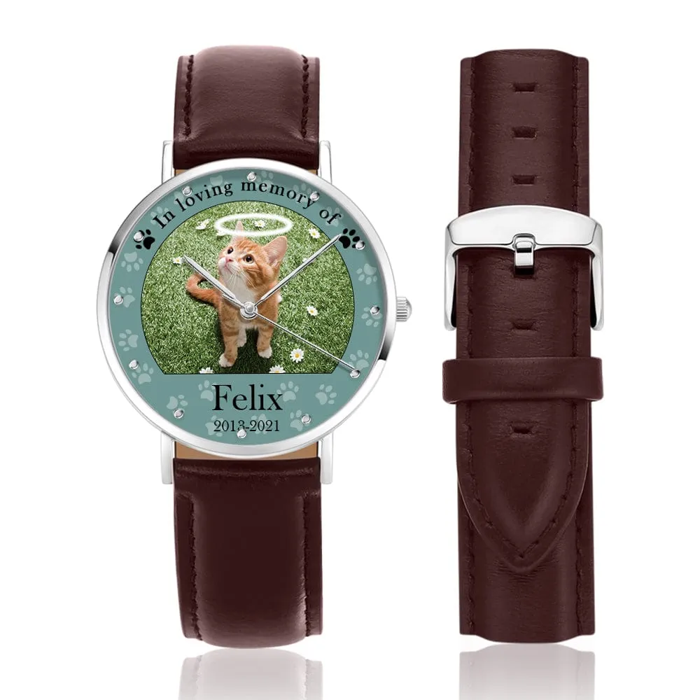 Custom Photo Watch Pet Loss Watch in Loving Pet Memorial Gifts