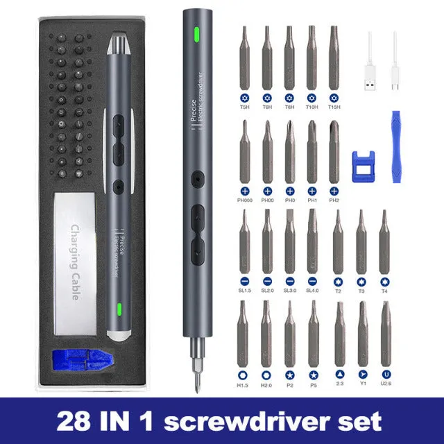 Electric Screwdriver Tool Set 25-in-1 Large Capacity Power Multi-accessory Precision Power Tool
