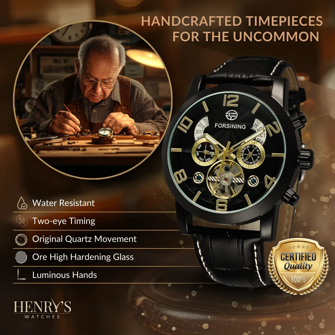 Elegant Automatic Mechanical Tourbillon Watch