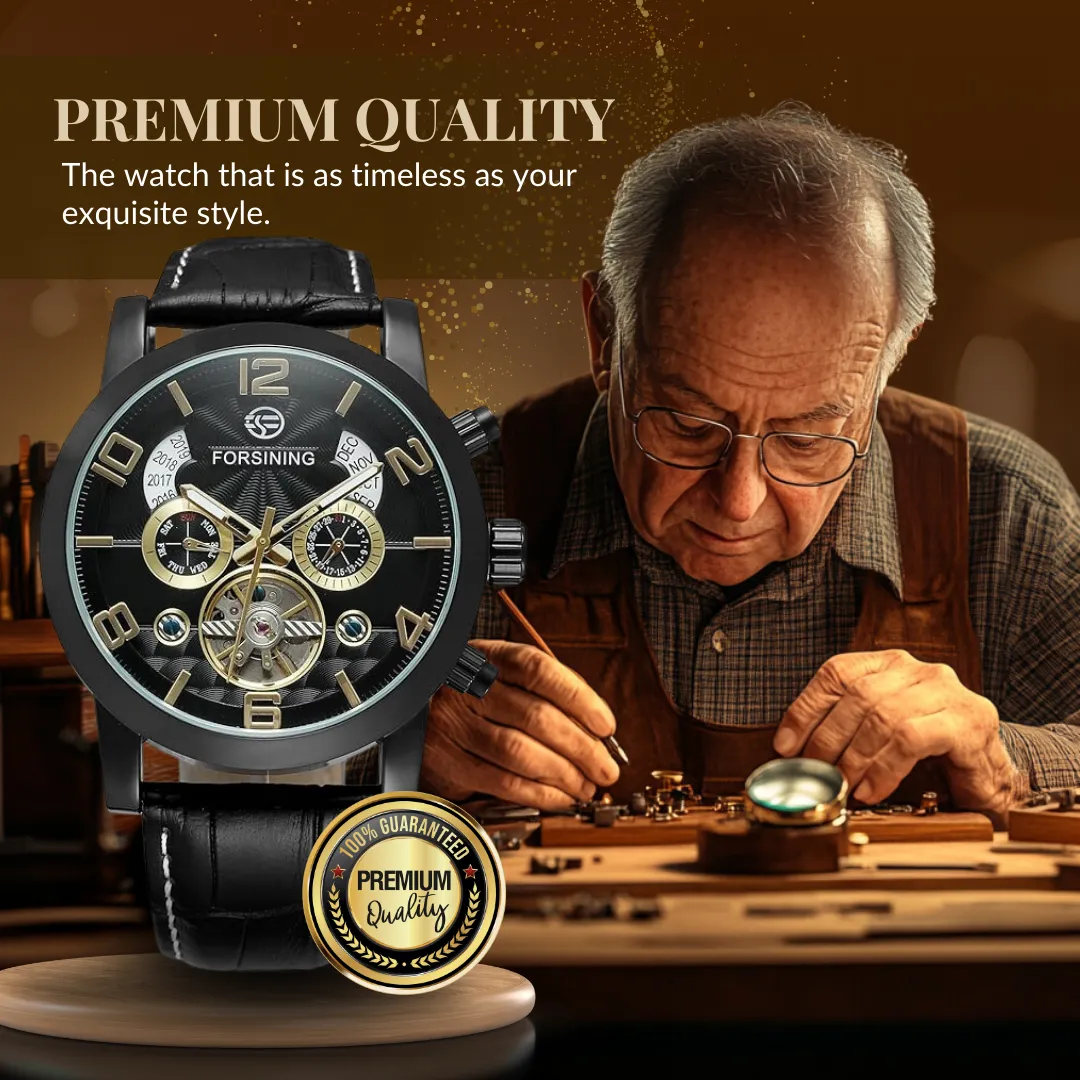 Elegant Automatic Mechanical Tourbillon Watch