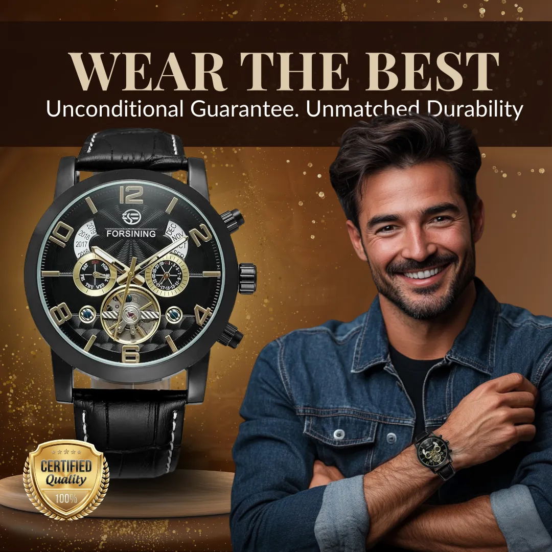 Elegant Automatic Mechanical Tourbillon Watch