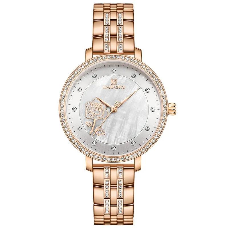 Elegant Ladies Simple Business Stainless Steel Watch For Women