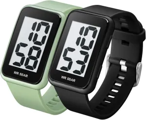 Extra Large Numbers Green Watch for Men, Waterproof Mens Digital Watch Womens Men's Wrist Watches for Elderly/Boys/Girls