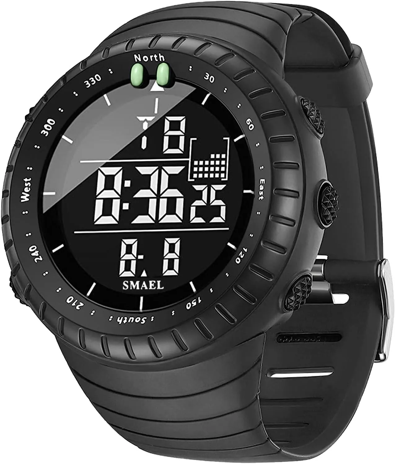 FANMIS Men's Military Sports Electronic Watch Outdoor Mountaineering Multi Function Watch Waterproof Army Tactics Chronograph Large Dial Student Sport Watch LED Fashion Watch