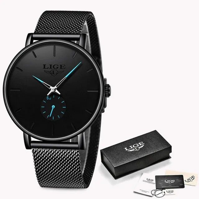 Fashion Business Men Watches Top Brand Luxury Waterproof Casual Simple Quartz Watch