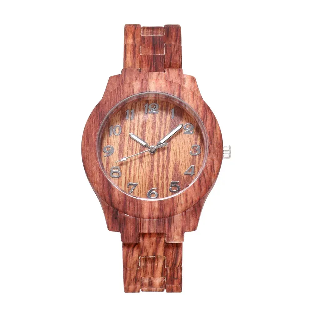 Fashion Casual Women Bamboo Wooden Quartz Wristwatch Best Gift