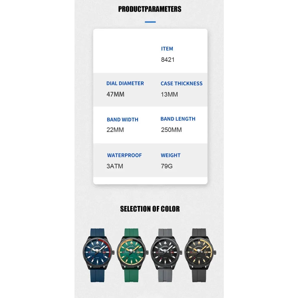 Fashion Men Watch Waterproof Sport Mens Watches Silicone Automatic Date Military Wristwatch