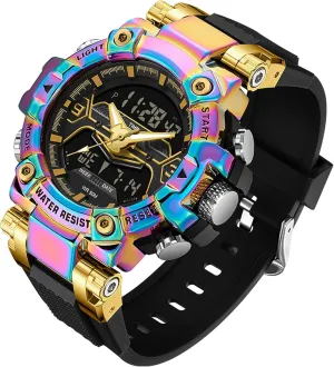 findtime Digital Watches for Men Tactical Sports 5ATM Waterproof Watch Digital Large Face LED Backlight Wristwatch Stopwatch Alarm Tactical Electronic Watch