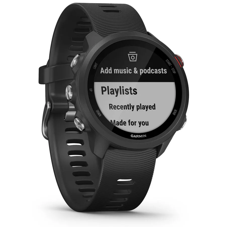 Garmin Forerunner 245 Music GPS Running Smartwatch - Black ( Refurbished Grade - C )