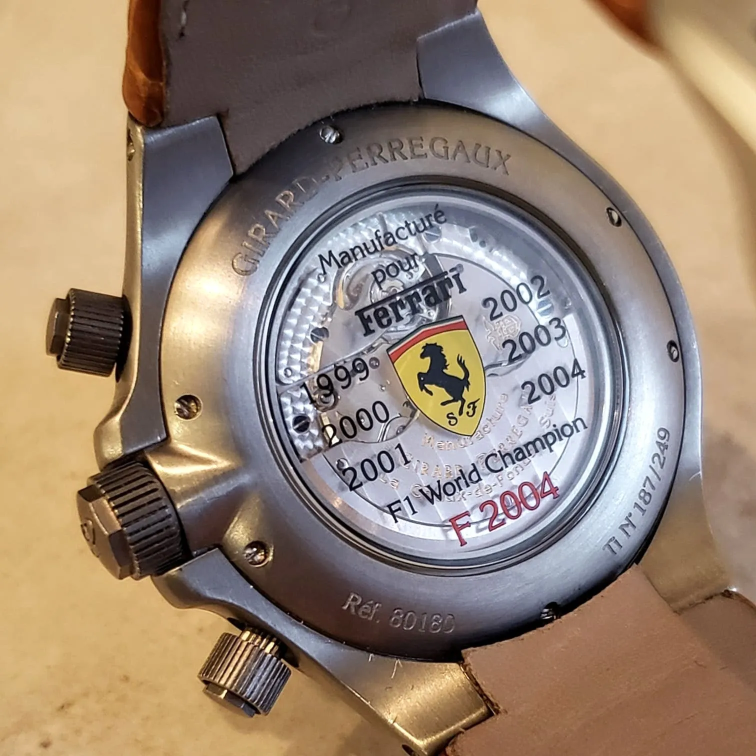 GIRARD-PERREGAUX Ferrari F2004 Wristwatch Laureato EVO 3 Chronograph Watch Ref. 80180