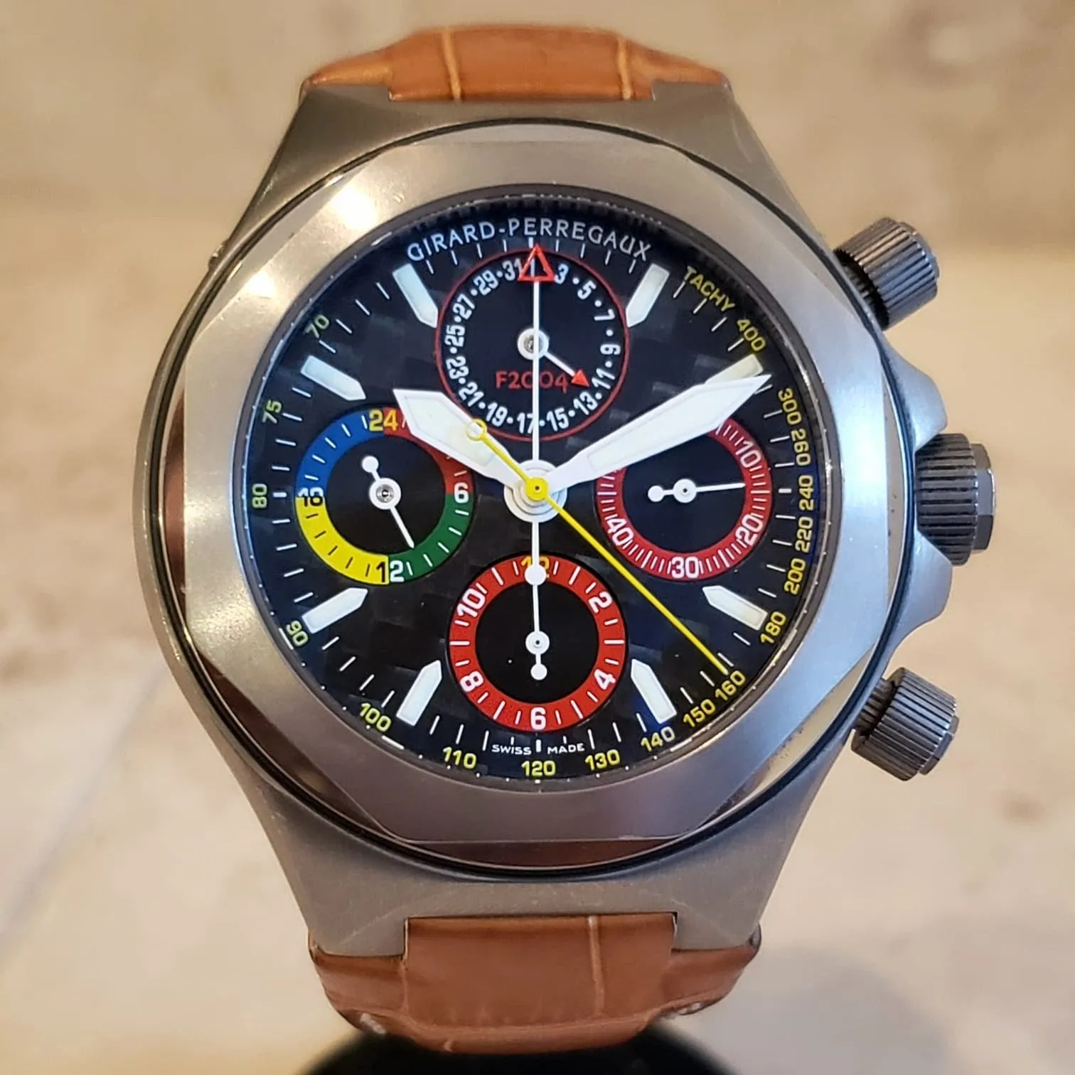 GIRARD-PERREGAUX Ferrari F2004 Wristwatch Laureato EVO 3 Chronograph Watch Ref. 80180