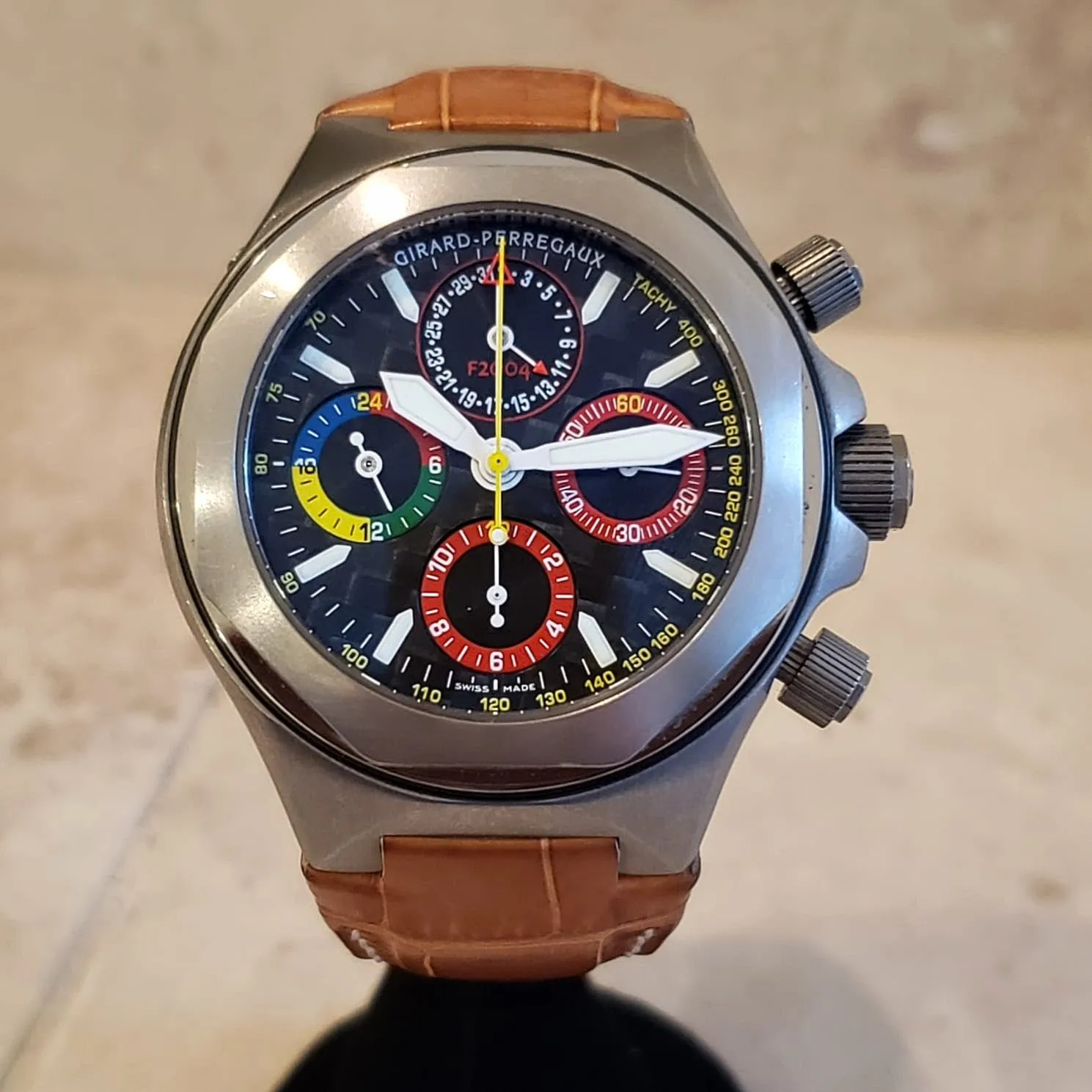 GIRARD-PERREGAUX Ferrari F2004 Wristwatch Laureato EVO 3 Chronograph Watch Ref. 80180