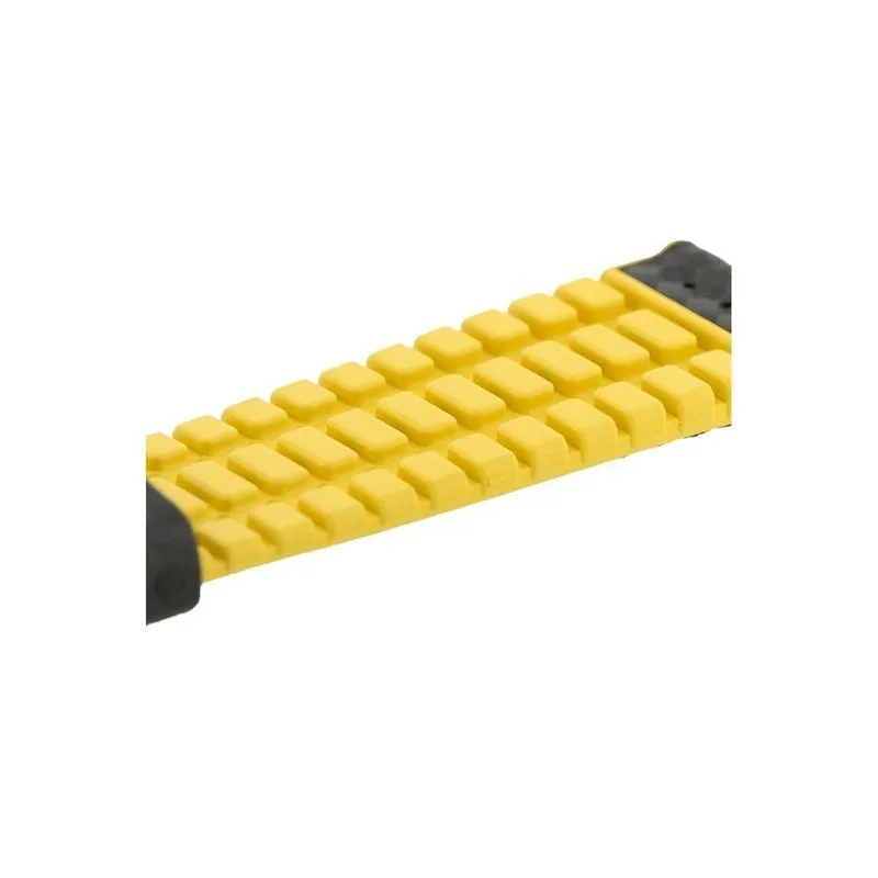 Hirsch AYRTON Carbon Embossed Performance Watch Strap in BLACK / YELLOW