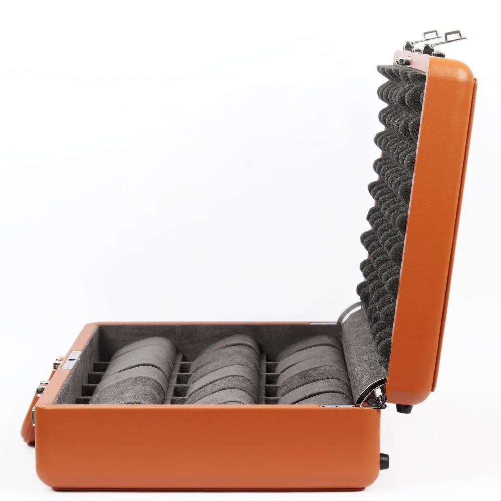 HQ Finger Print Watch Box Safe, 21 Watch Slots Marigold