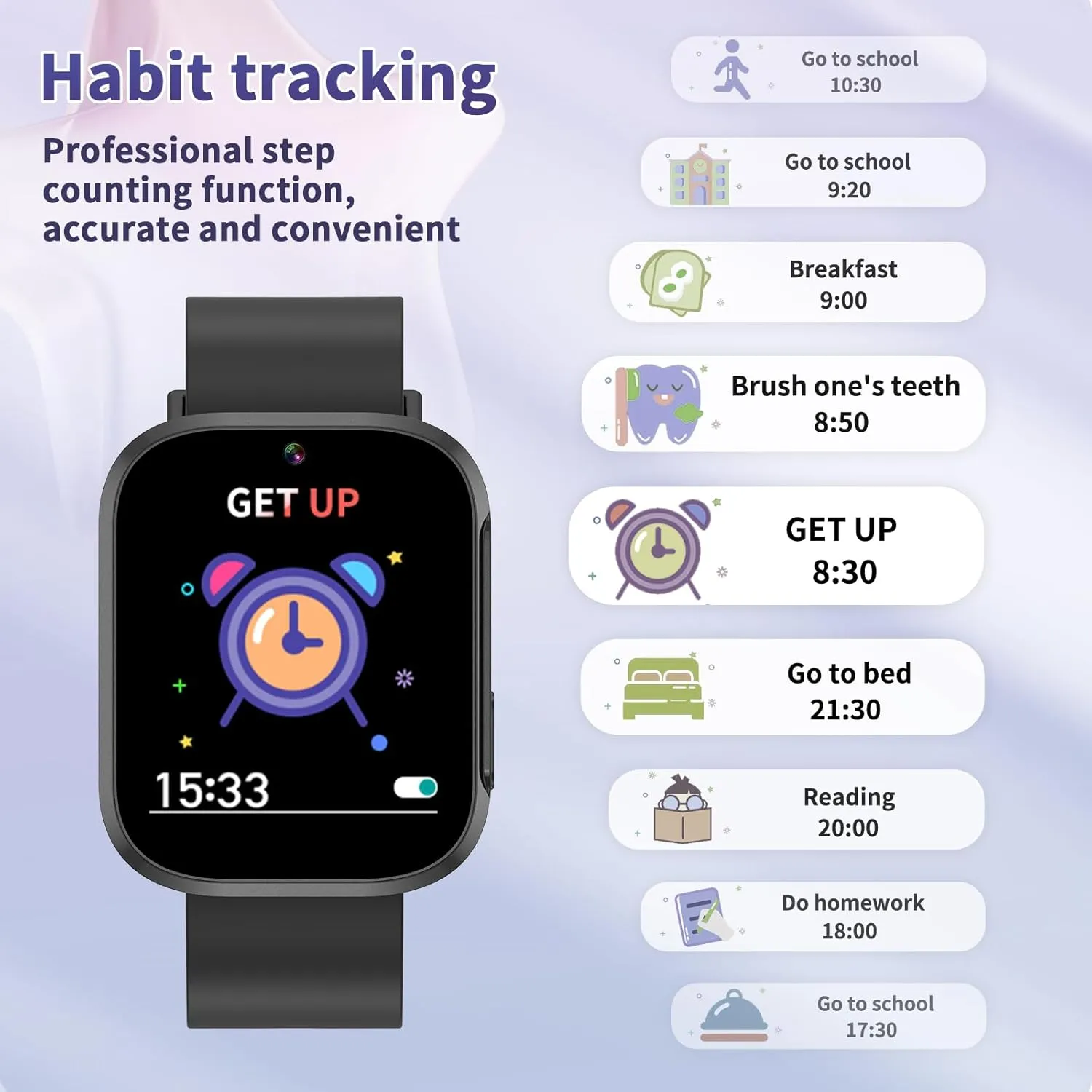 Kids Smartwatch for Boys and Girls Game Watch for Kids Sport Watches for Children with 1.4 Touch Screen, Camera, Pedometer, Flashlight, Games, Learning Card, Audio Story Educational Tools for Kids Age 4-10