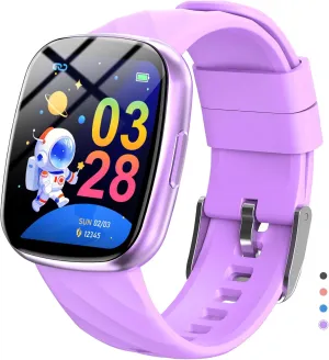 Kids Watch, Digital Watch for Boys Girls, IP67 Waterproof Games Fitness Tracker with 20  Sport Modes, Sleep Monitor, Music, Games, Great Sports Watches Gift for Teens Kids (Purple)