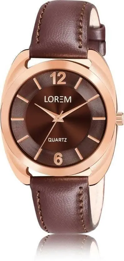 LOREM Brown Stylish Dial Analog Watch For Women LR324