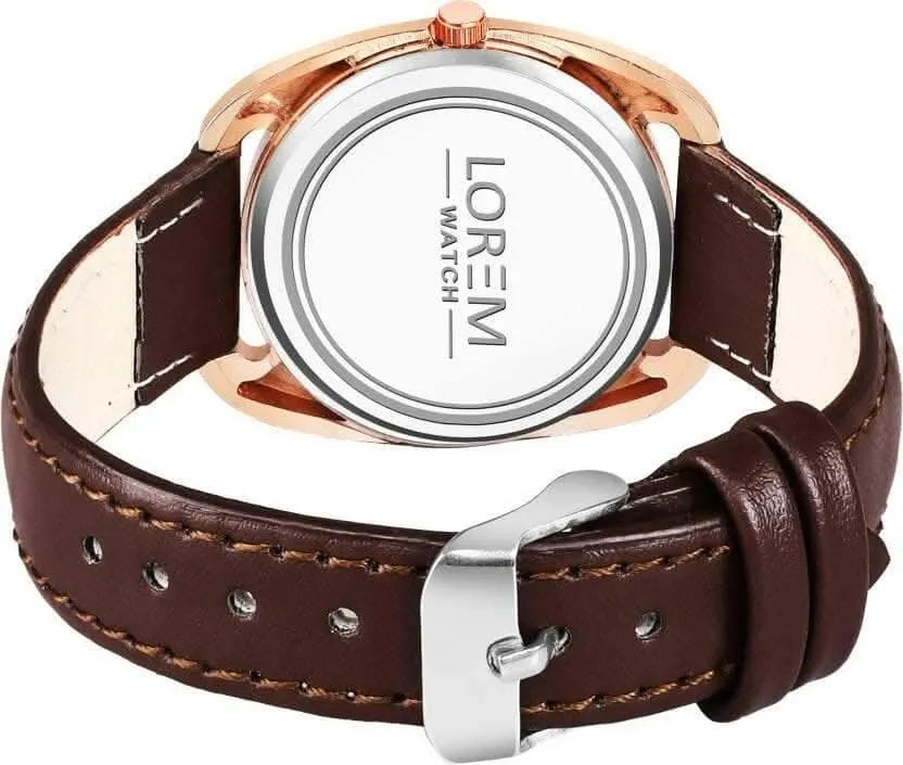 LOREM Brown Stylish Dial Analog Watch For Women LR324