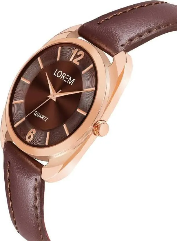 LOREM Brown Stylish Dial Analog Watch For Women LR324