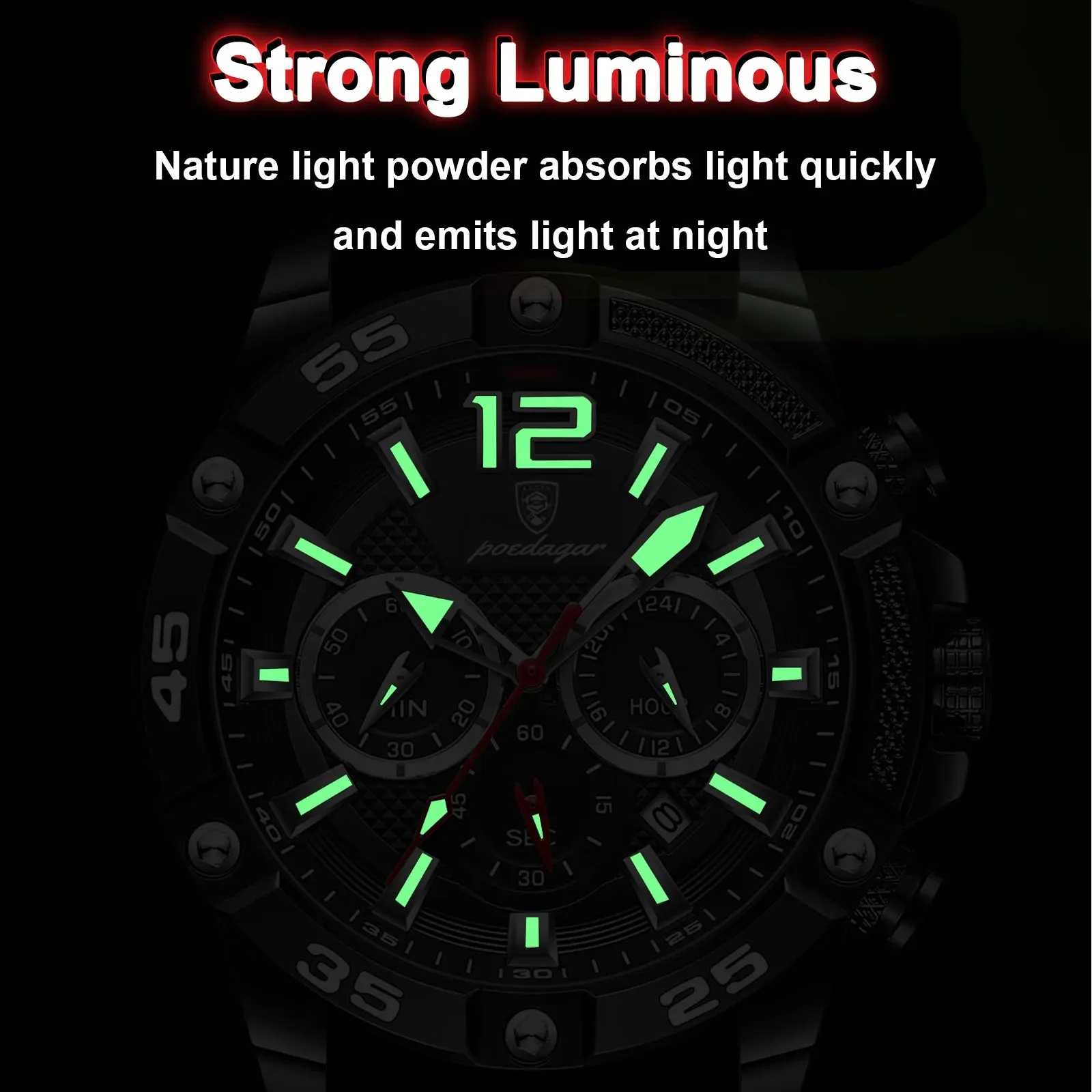 Luxury Man Wristwatch Sport Chronograph Waterproof Watches for Men
