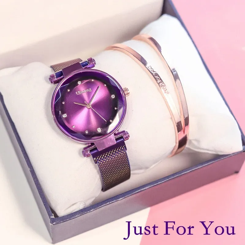 Magnet Magnetic Force Unique Creative Band Luxury Quartz Watches