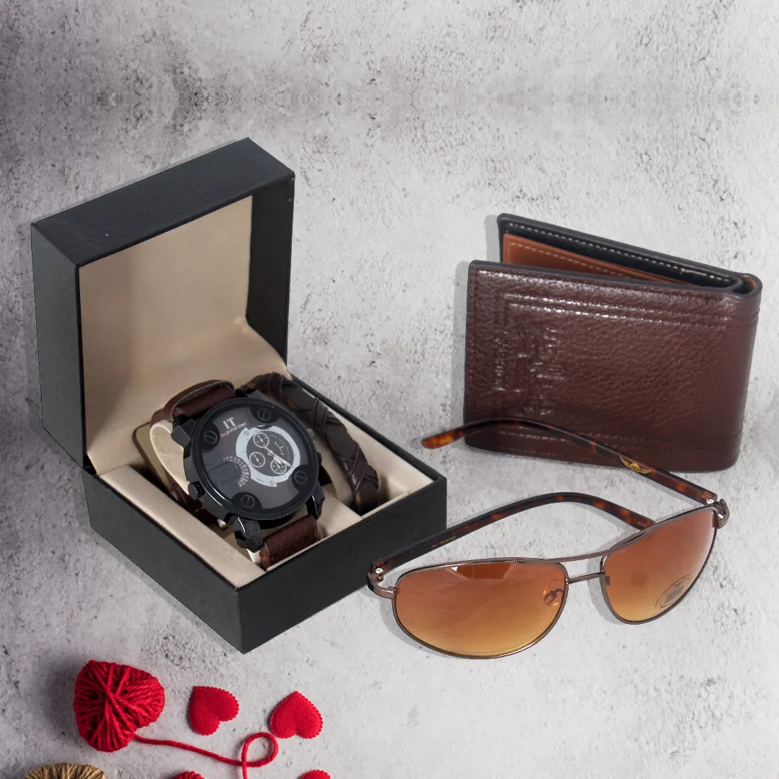 Men Watch Gift Set -7957