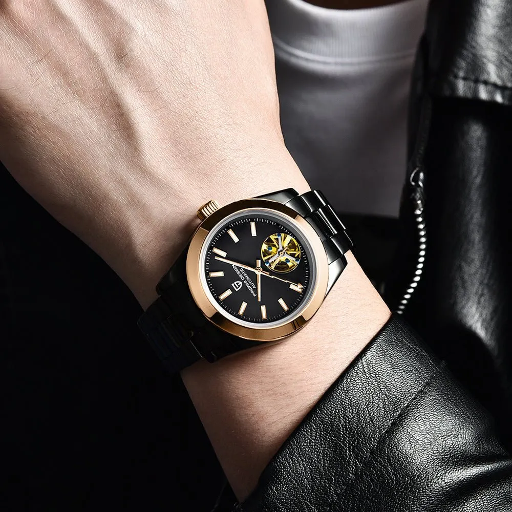 Men's Mechanical Watch With Tourbillon Dial