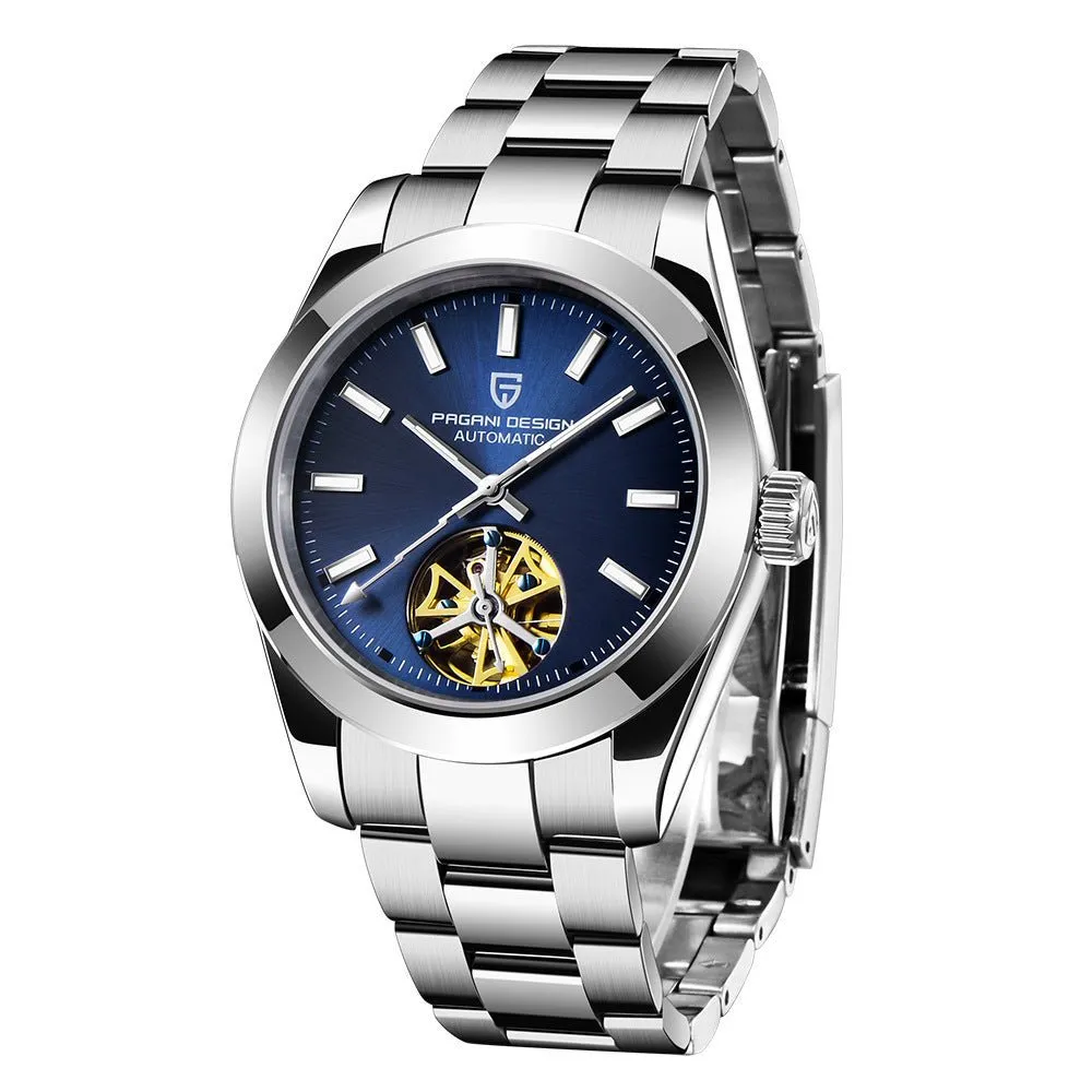Men's Mechanical Watch With Tourbillon Dial