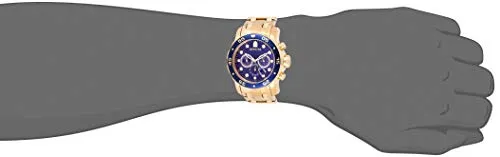 Men's Pro Diver Collection Chronograph 18k Gold-Plated Watch with Link Bracelet