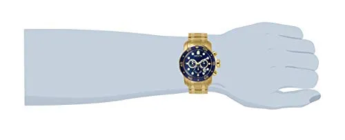 Men's Pro Diver Collection Chronograph 18k Gold-Plated Watch with Link Bracelet