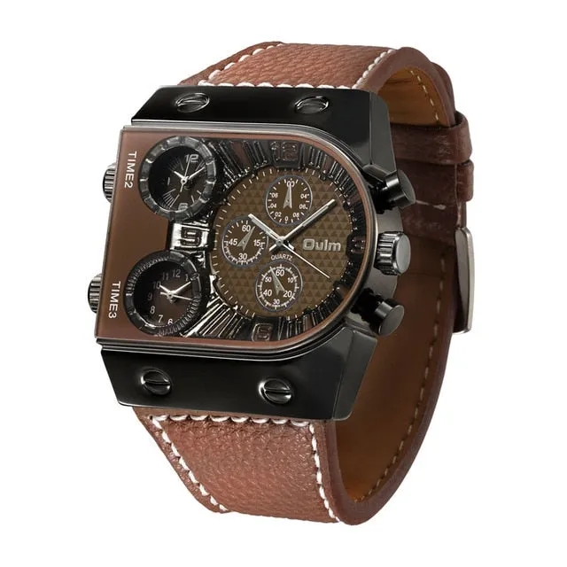 Men's Watches Mens Quartz Casual Leather Strap Wristwatch