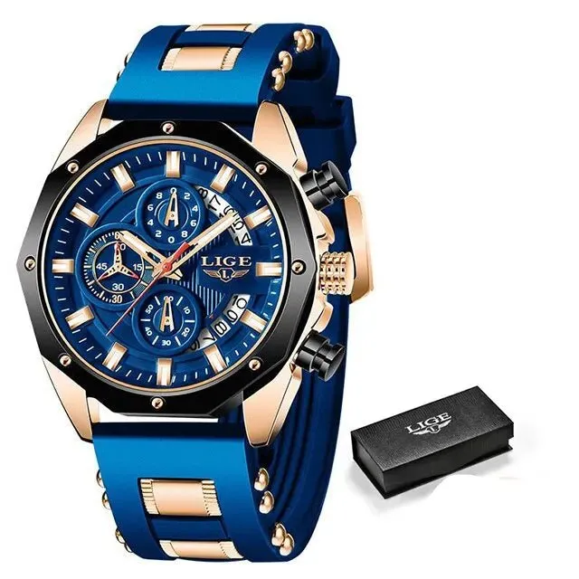Mens Watches Top Brand Luxury Silicone Sport Watch Men Quartz