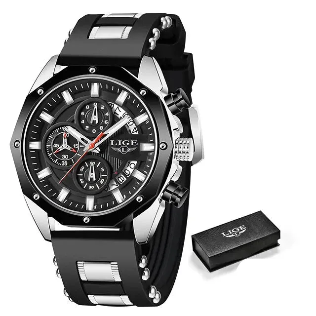Mens Watches Top Brand Luxury Silicone Sport Watch Men Quartz