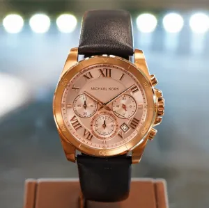 MICHAEL KORS Brecken Chronograph Ladies Watch Date S.S. Rose Gold MK2634 Quartz Wristwatch