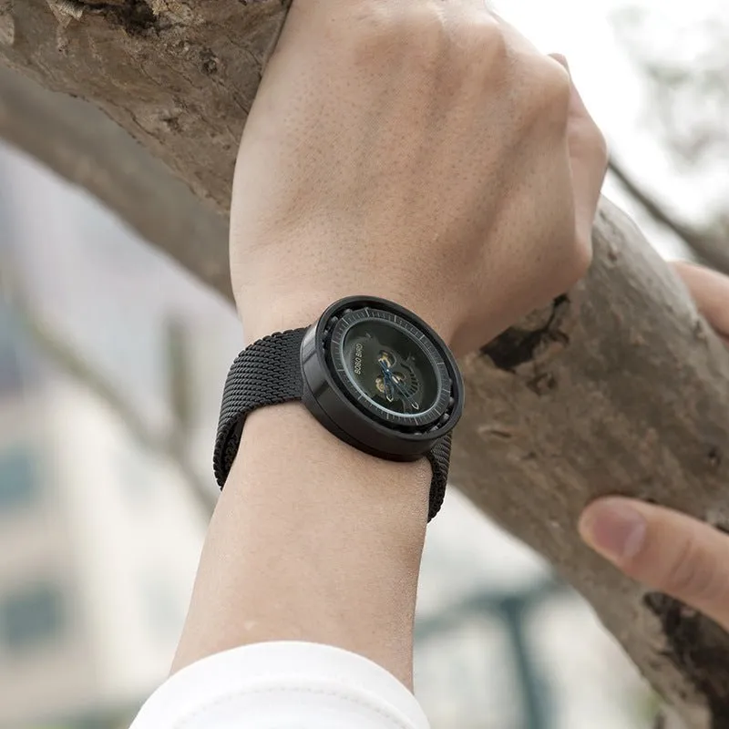 Multifunctional 10M Waterproof Men's Wooden Watch With Three Subdials