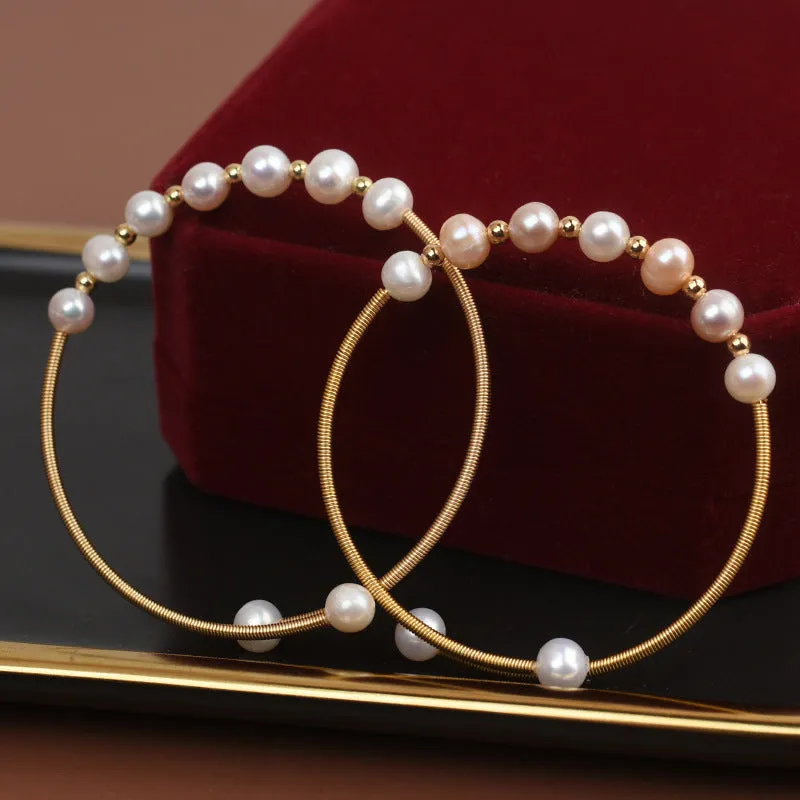Natural Freshwater Pearl Bracelet With Adjustable Opening, Niche Design, Exquisite Bracelet For Women kode