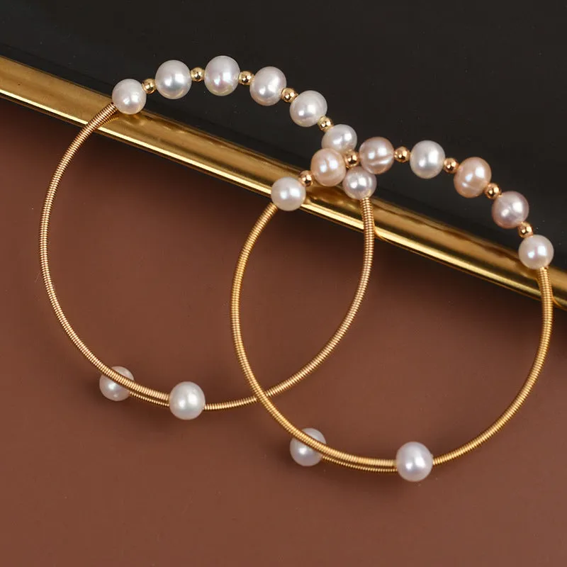 Natural Freshwater Pearl Bracelet With Adjustable Opening, Niche Design, Exquisite Bracelet For Women kode