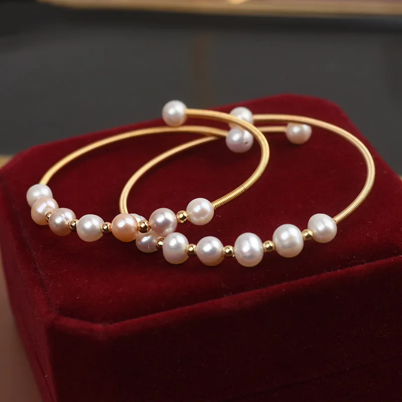 Natural Freshwater Pearl Bracelet With Adjustable Opening, Niche Design, Exquisite Bracelet For Women kode