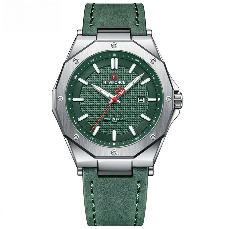 New Men Quartz Watch Leather Strap Fashion Simple Luminous Clock 30M Waterproof Wristwatches