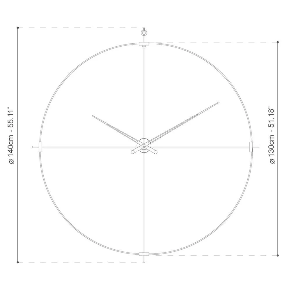 Nomon Delmori G wall clock with walnut hands