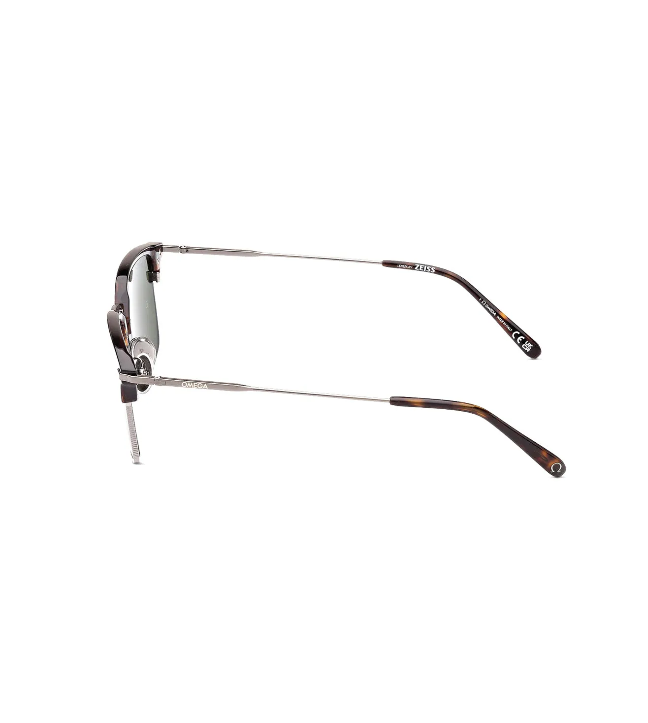 Omega Men's Green Square Sunglasses