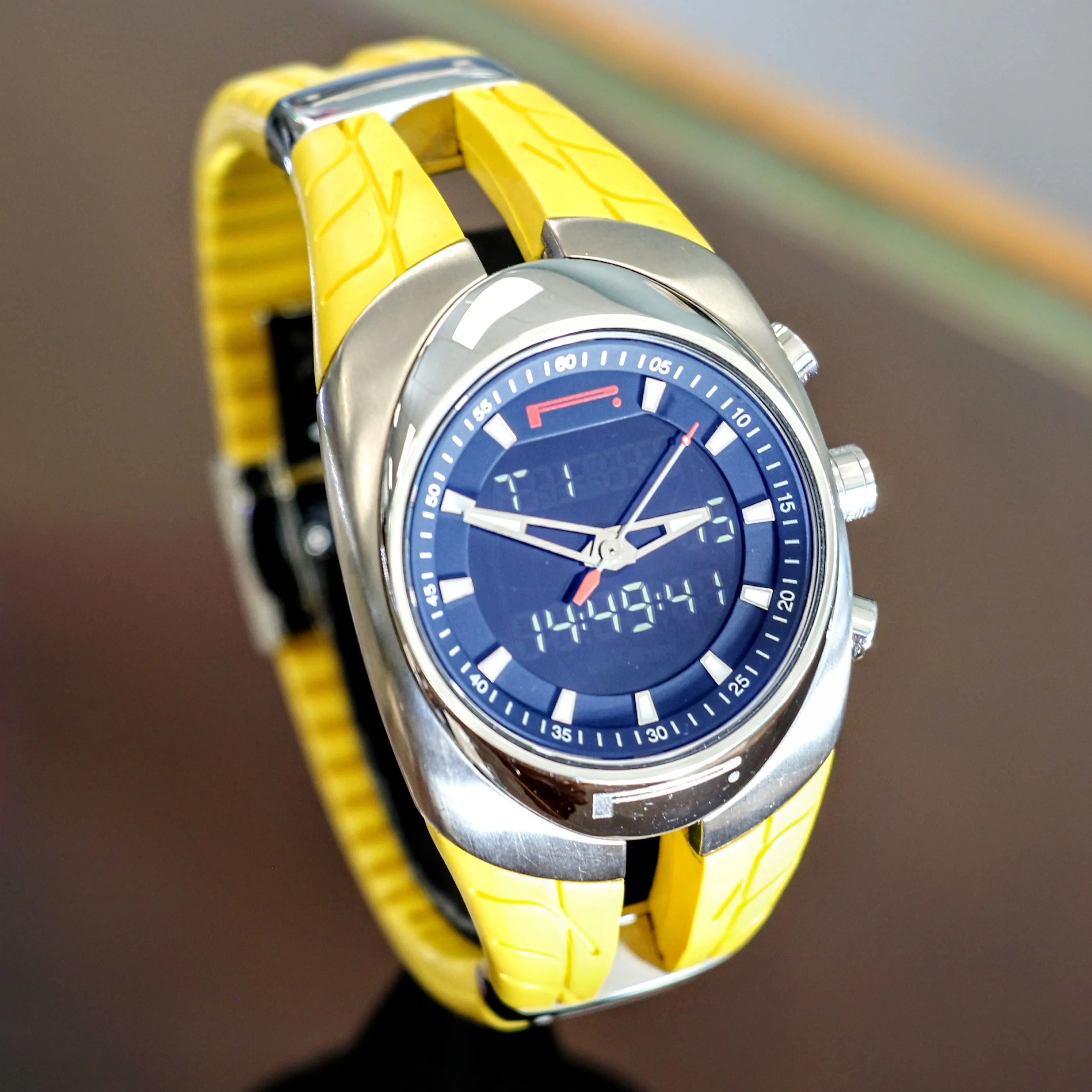 PIRELLI PZero Tempo Watch Analog & Digital Chronograph Wristwatch w/ Alarm GMT