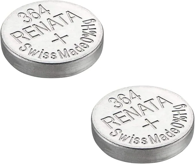 Renata Silver Oxide Watch Battery, 2 Pieces, 2.3 g