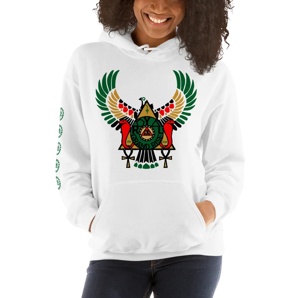 ROYAL. | RA PARTY | GRAND RISING Unisex Hoodie Nubian Flag And Gradient Varieties