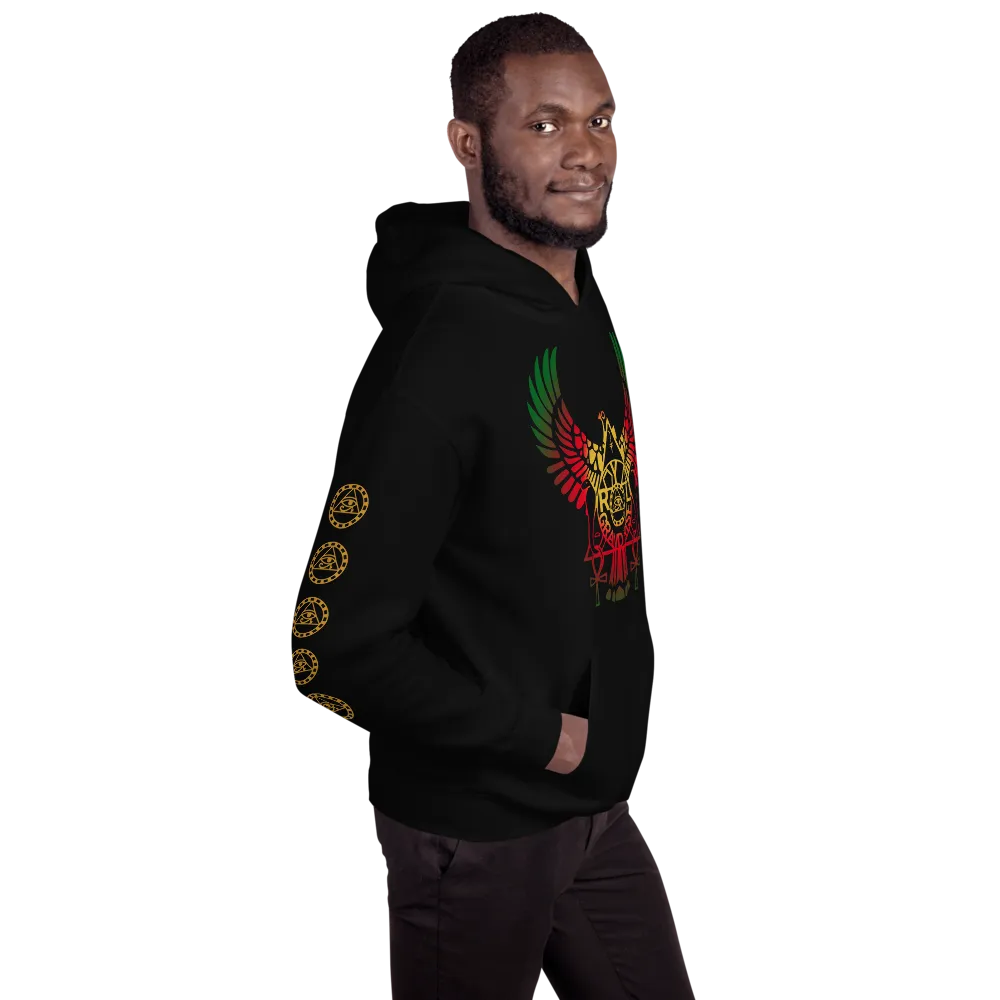 ROYAL. | RA PARTY | GRAND RISING Unisex Hoodie Nubian Flag And Gradient Varieties