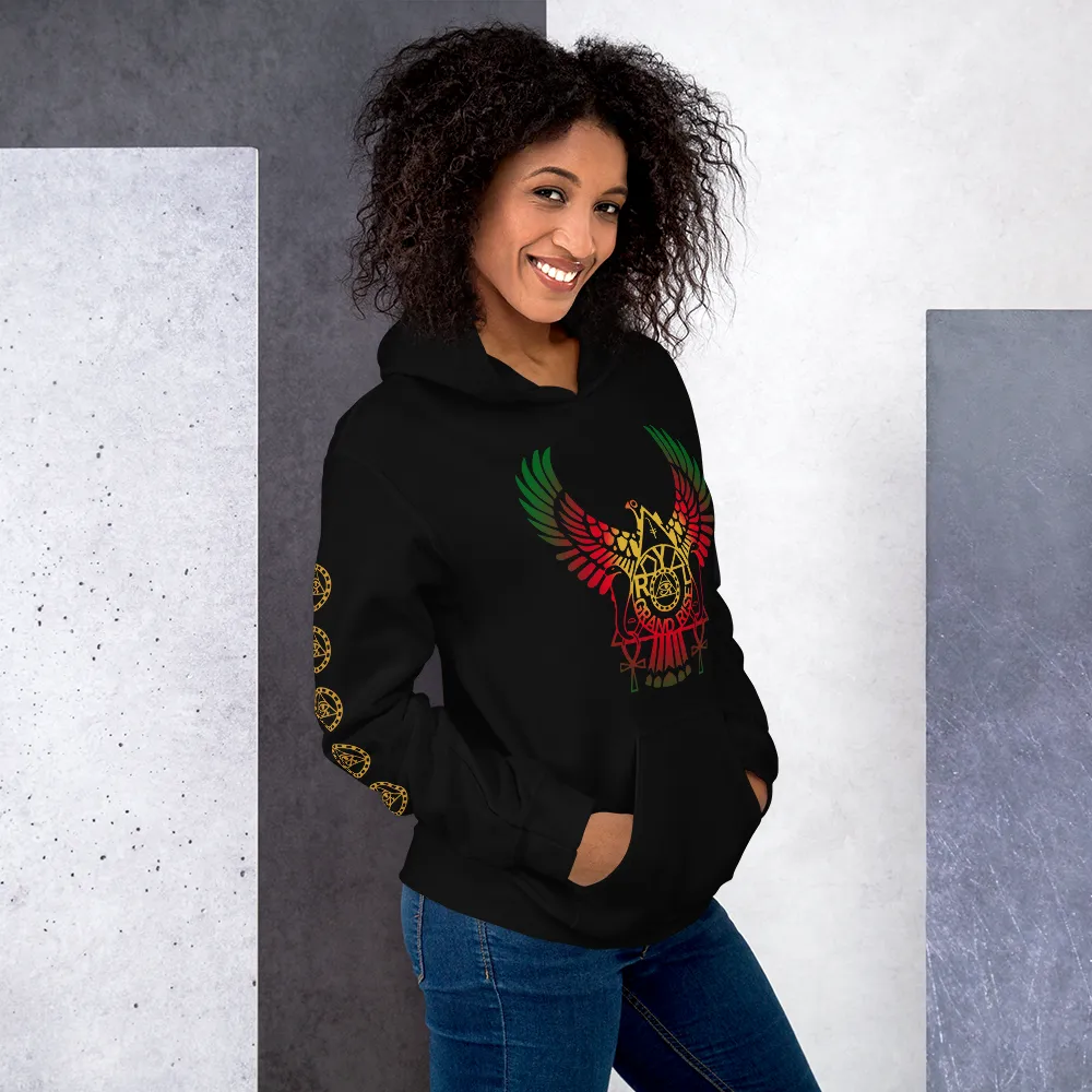 ROYAL. | RA PARTY | GRAND RISING Unisex Hoodie Nubian Flag And Gradient Varieties