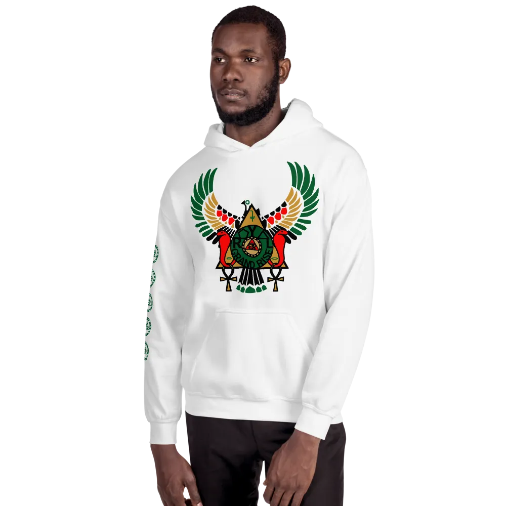 ROYAL. | RA PARTY | GRAND RISING Unisex Hoodie Nubian Flag And Gradient Varieties
